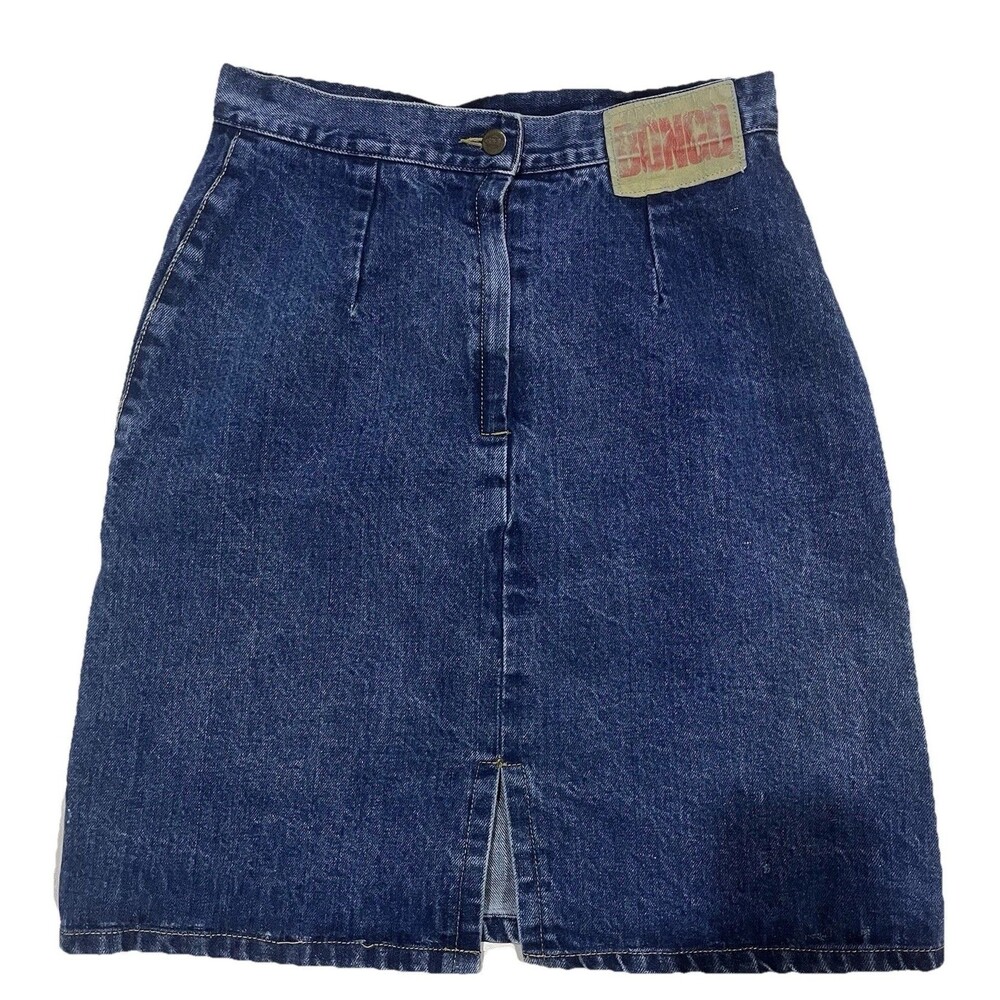 Vintage 90’s Bongo Gene Montesano Denim Skirt Made In USA Size 13 Medium Wash